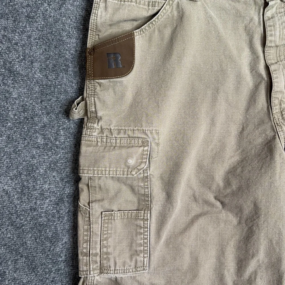 Wrangler Riggs Mens Cargo Shorts 42 Workwear Ranger Khaki Tan Ripstop Carpenter